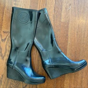 Hunter Champery Black rain boots size 7/8